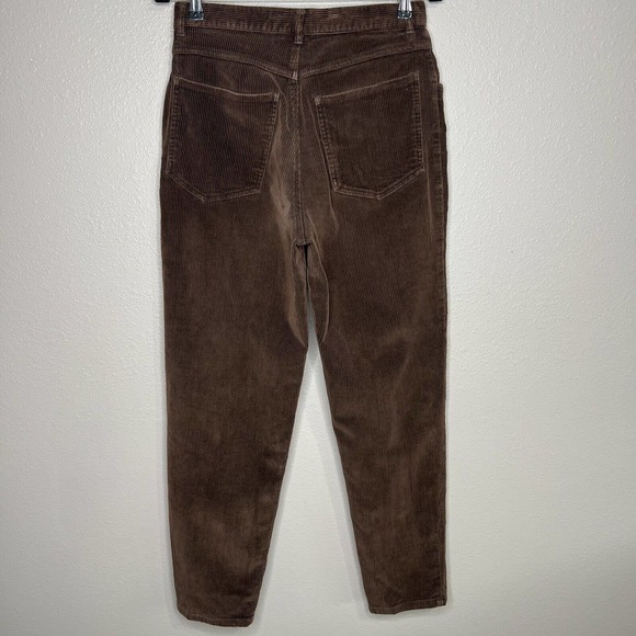 Lauren Ralph Lauren Women's Brown Corduroy High-Rise Tapered Leg Pants Size 10 - Picture 8 of 9